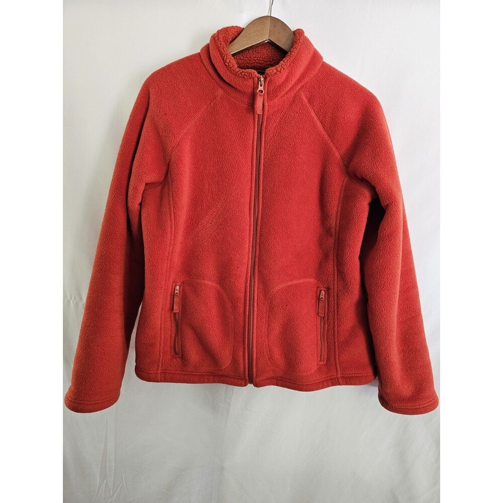 Skylar Full Zip Fleece Jacket Women's Size Large Red Cozy Sherpa Style
